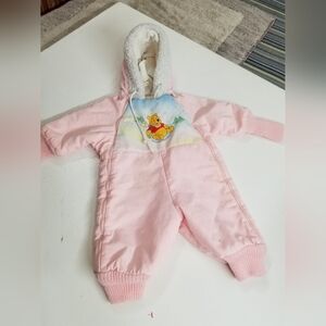 Pastel Pink One Piece Footie with Playful Appliqué